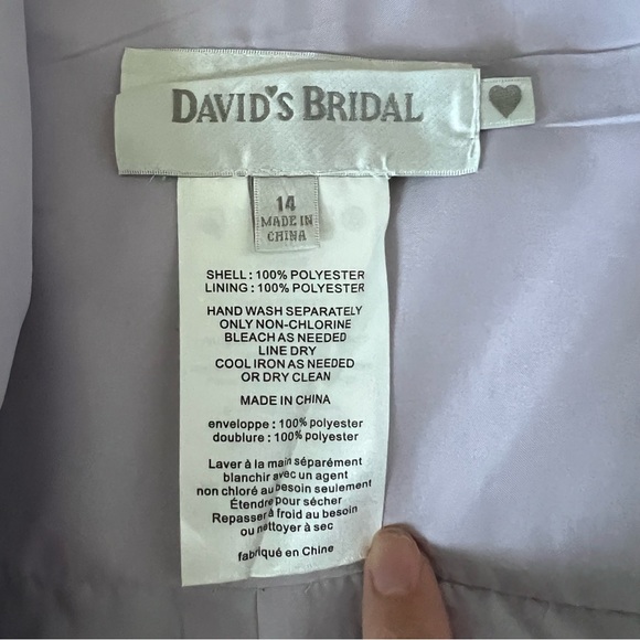 David’s Bridal Lace Detail Mini Dress | Size 14 | Like New - Picture 5 of 8